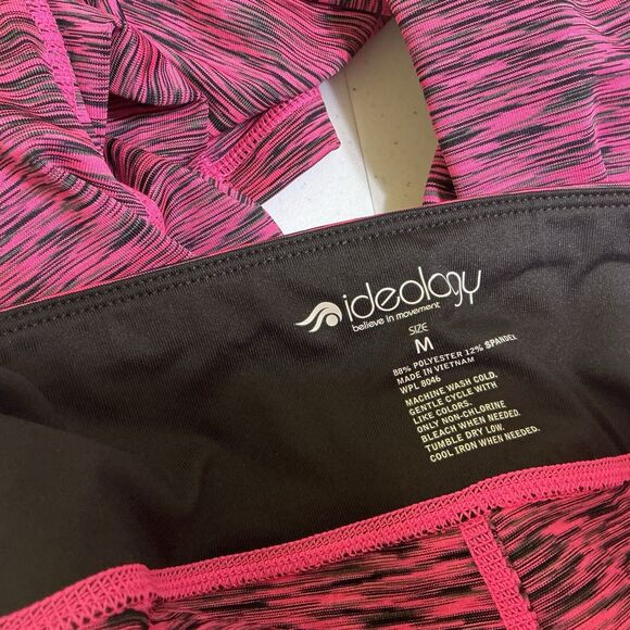 Ideology Woman’s Pink/Black Cropped Leggings Activewear Size Medium - Picture 9 of 10